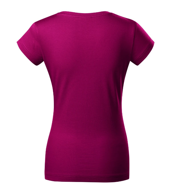 Fit V-neck 162 Tričko dámske — fuchsia red