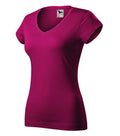 Fit V-neck 162 Tričko dámske — fuchsia red
