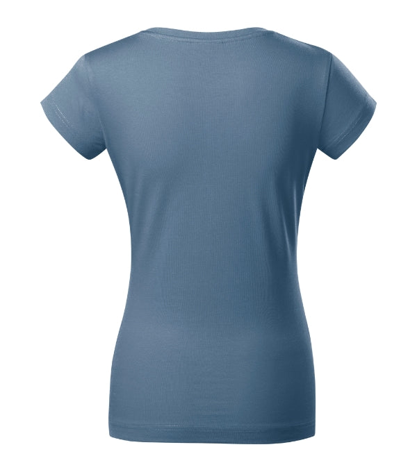 Fit V-neck 162 Tričko dámske — denim