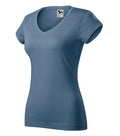 Fit V-neck 162 Tričko dámske — denim