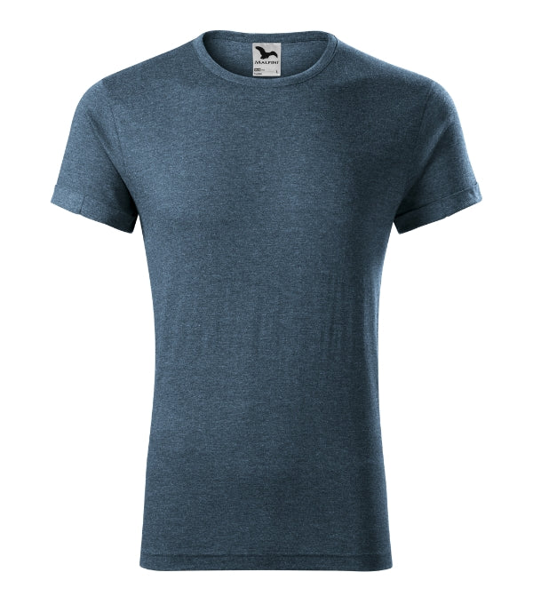 Fusion 163 Tričko pánske — tmavý denim melír
