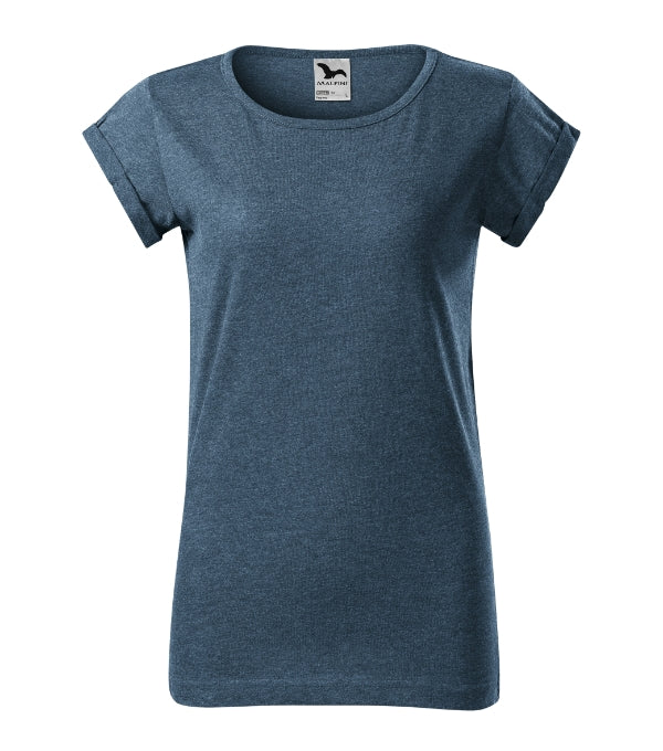 Fusion 164 Tričko dámske — tmavý denim melír