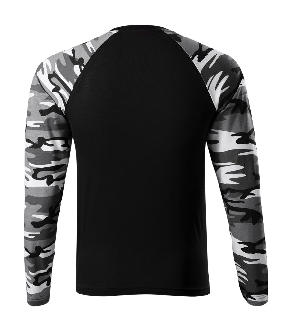 Camouflage LS 166 Tričko unisex — camouflage gray