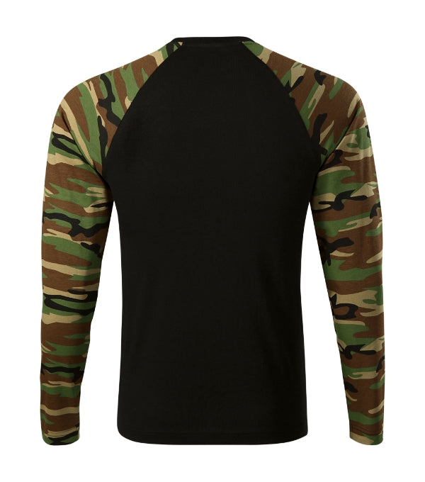 Camouflage LS 166 Tričko unisex — camouflage brown