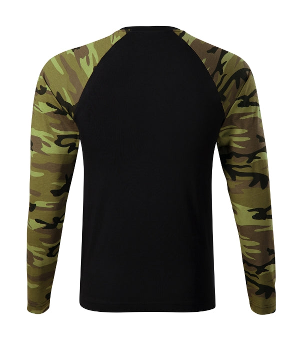 Camouflage LS 166 Tričko unisex — camouflage green