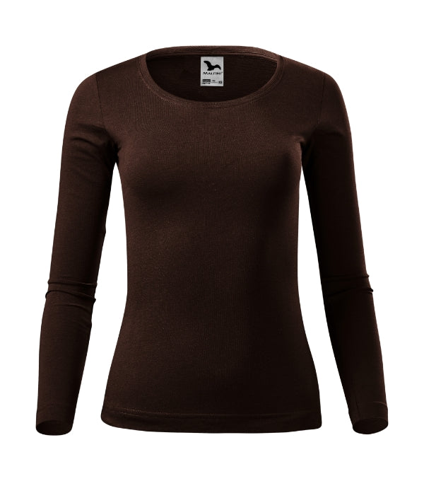 Fit-T LS 169 Tričko dámske — kávová