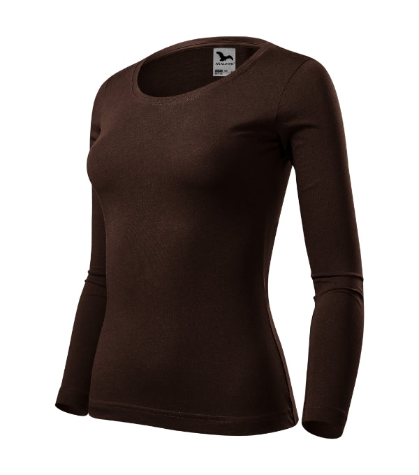 Fit-T LS 169 Tričko dámske — kávová