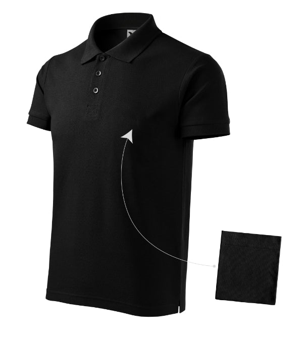 Cotton 212 Polokošeľa pánska — čierna