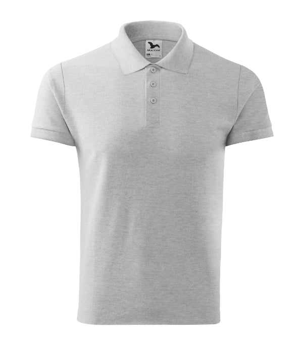 Cotton 212 Polokošeľa pánska — svetlosivý melír