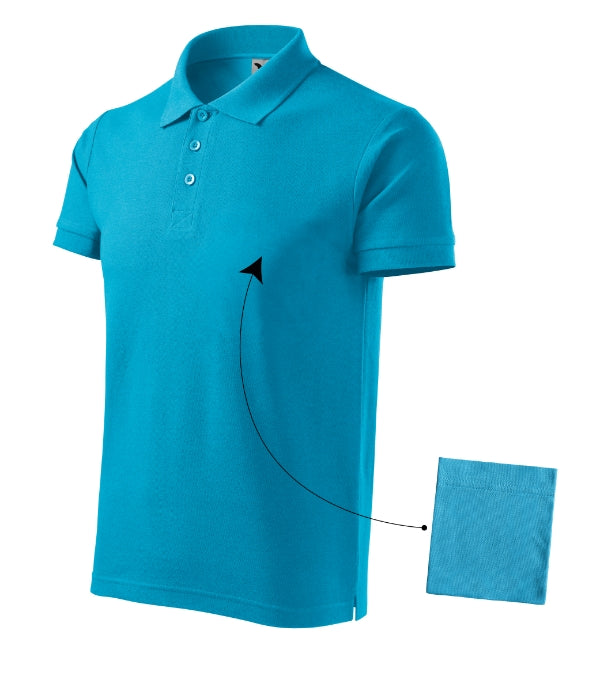 Cotton 212 Polokošeľa pánska — tyrkysová