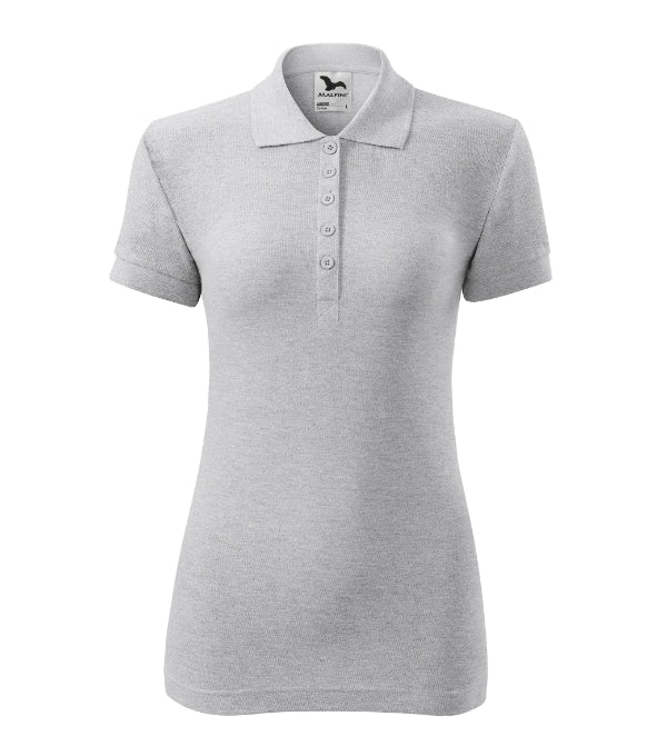 Cotton 213 Polokošeľa dámska — svetlosivý melír