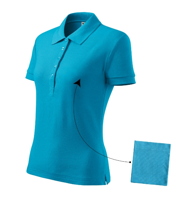 Cotton 213 Polokošeľa dámska — tyrkysová