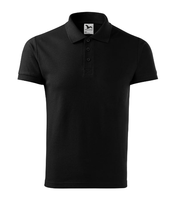 Cotton Heavy 215 Polokošeľa pánska — čierna
