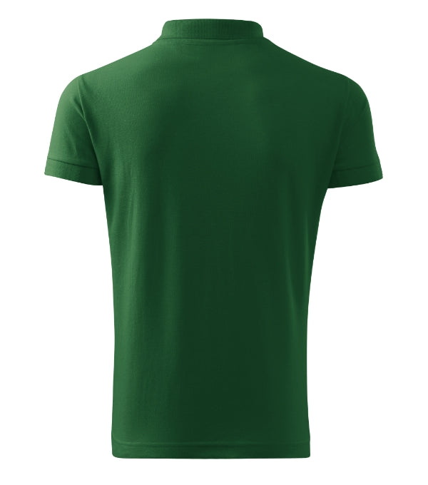 Cotton Heavy 215 Polokošeľa pánska — fľaškovozelená
