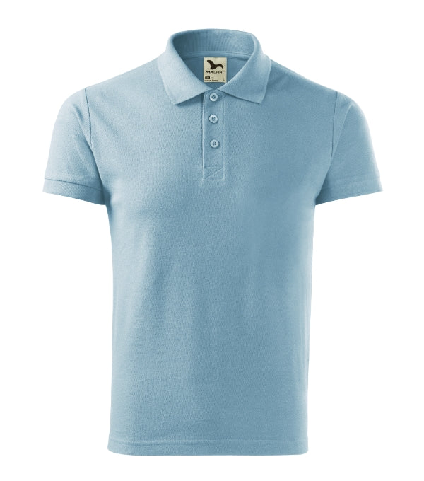 Cotton Heavy 215 Polokošeľa pánska — nebeská modrá
