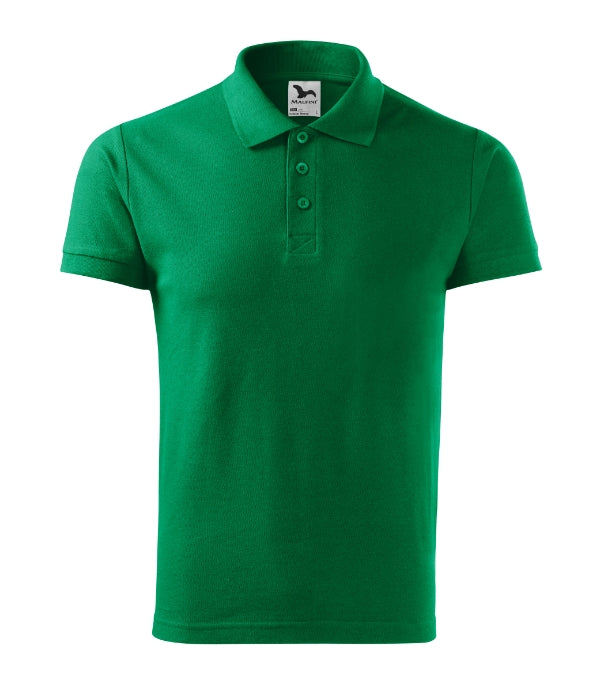 Cotton Heavy 215 Polokošeľa pánska — trávová zelená