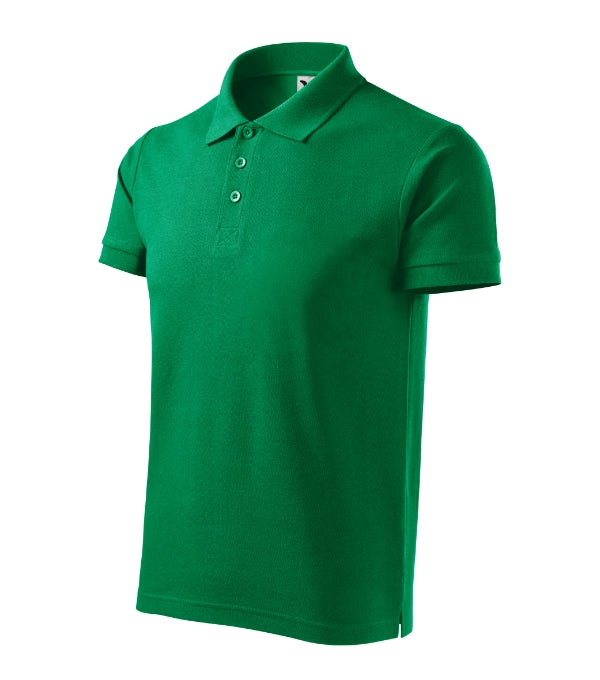 Cotton Heavy 215 Polokošeľa pánska — trávová zelená