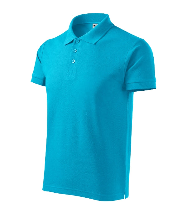Cotton Heavy 215 Polokošeľa pánska — tyrkysová