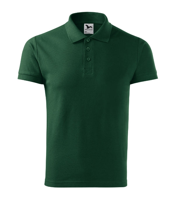 Cotton Heavy 215 Polokošeľa pánska — dark green
