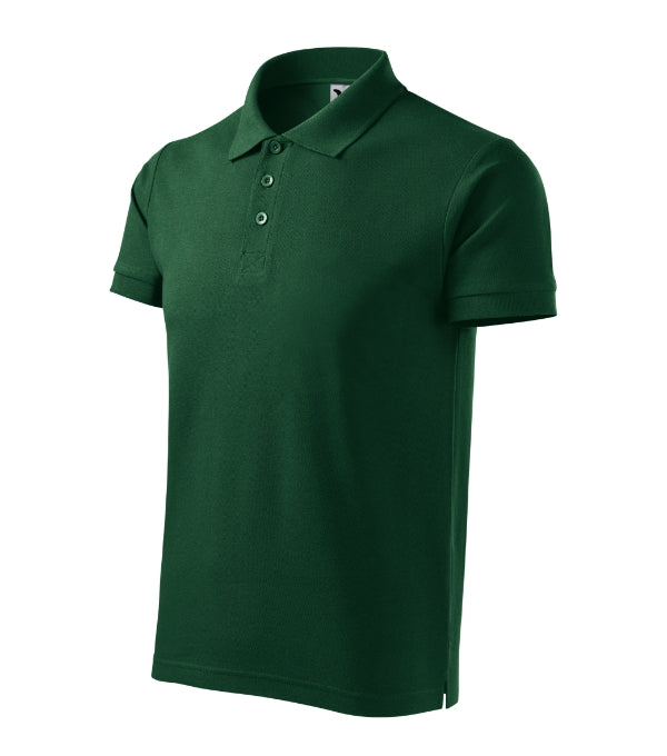 Cotton Heavy 215 Polokošeľa pánska — dark green