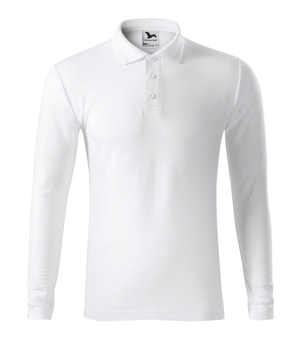Pique Polo LS 221 Polokošeľa pánska — biela