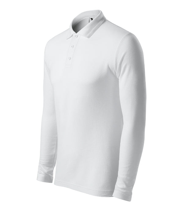 Pique Polo LS 221 Polokošeľa pánska — biela