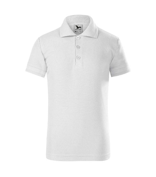 Pique Polo 222 Polokošeľa detská — biela