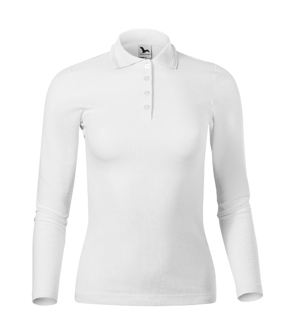 Pique Polo LS 231 Polokošeľa dámska — biela