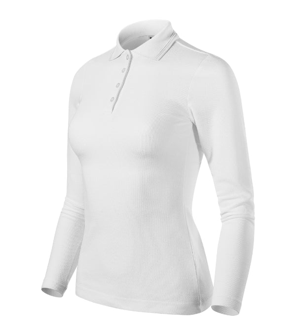 Pique Polo LS 231 Polokošeľa dámska — biela