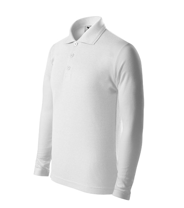 Pique Polo LS 241 Polokošeľa detská — biela