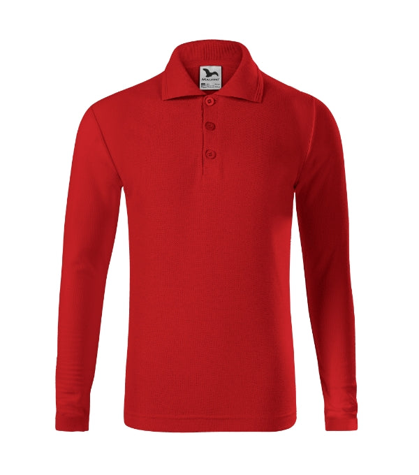 Pique Polo LS 241 Polokošeľa detská — červená