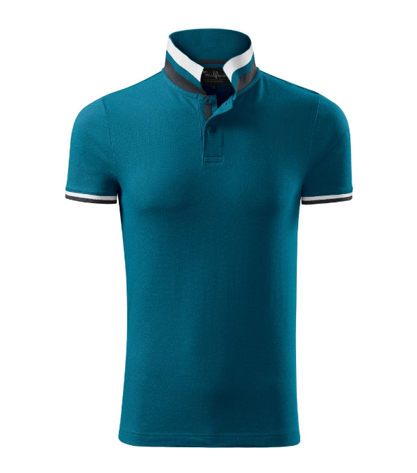 Collar Up 256 Polokošeľa pánska — petrol blue