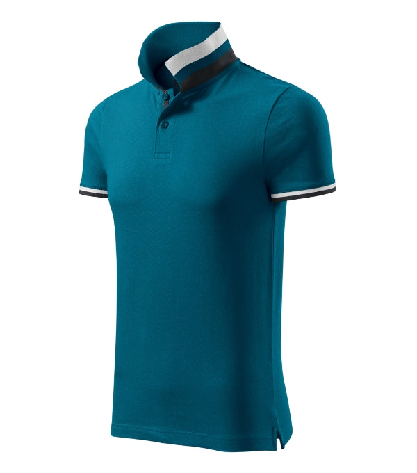 Collar Up 256 Polokošeľa pánska — petrol blue