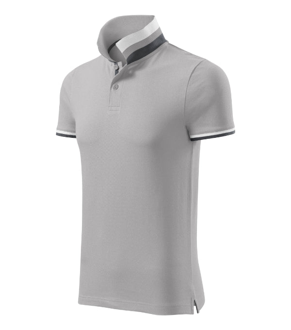 Collar Up 256 Polokošeľa pánska — strieborno sivá