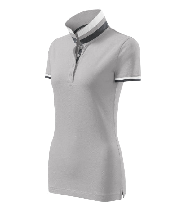 Collar Up 257 Polokošeľa dámska — strieborno sivá