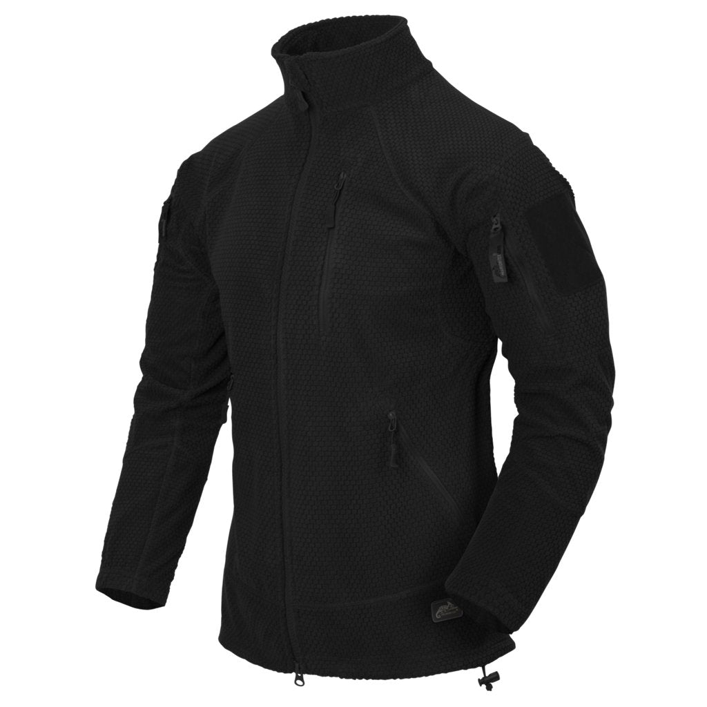 ALPHA TACTICAL Jacket - Grid Fleece - Black — Helikon-Tex