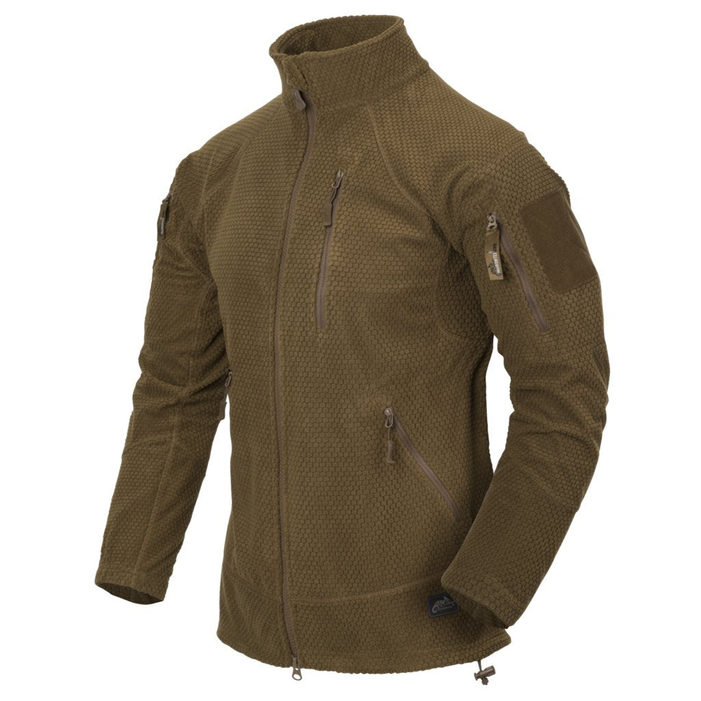 ALPHA TACTICAL Jacket - Grid Fleece - Coyote — Helikon-Tex