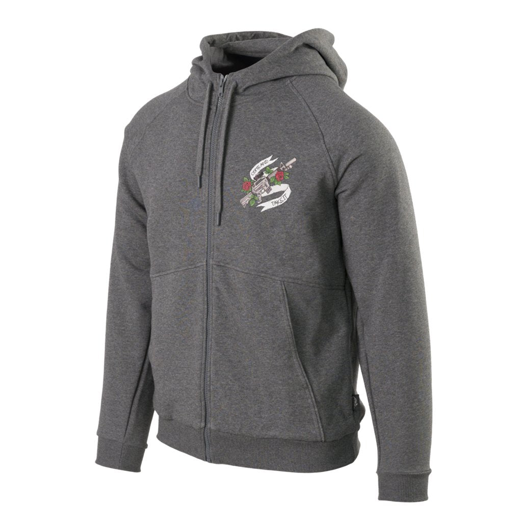 Come and take it Hoodie - Fullzip - Mid Grey Melange — Helikon-Tex