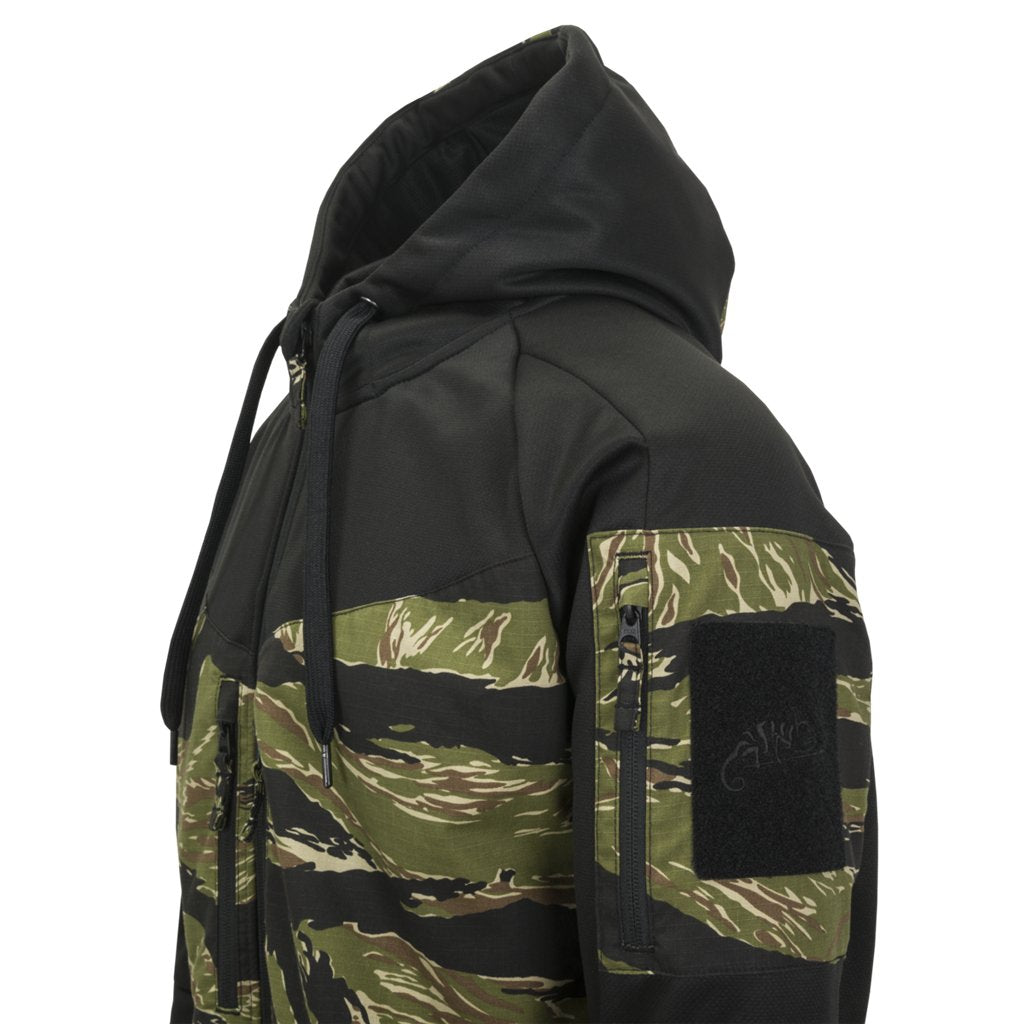 ROGUE Hoodie (FullZip) - Black / Tiger stripe — Helikon-Tex