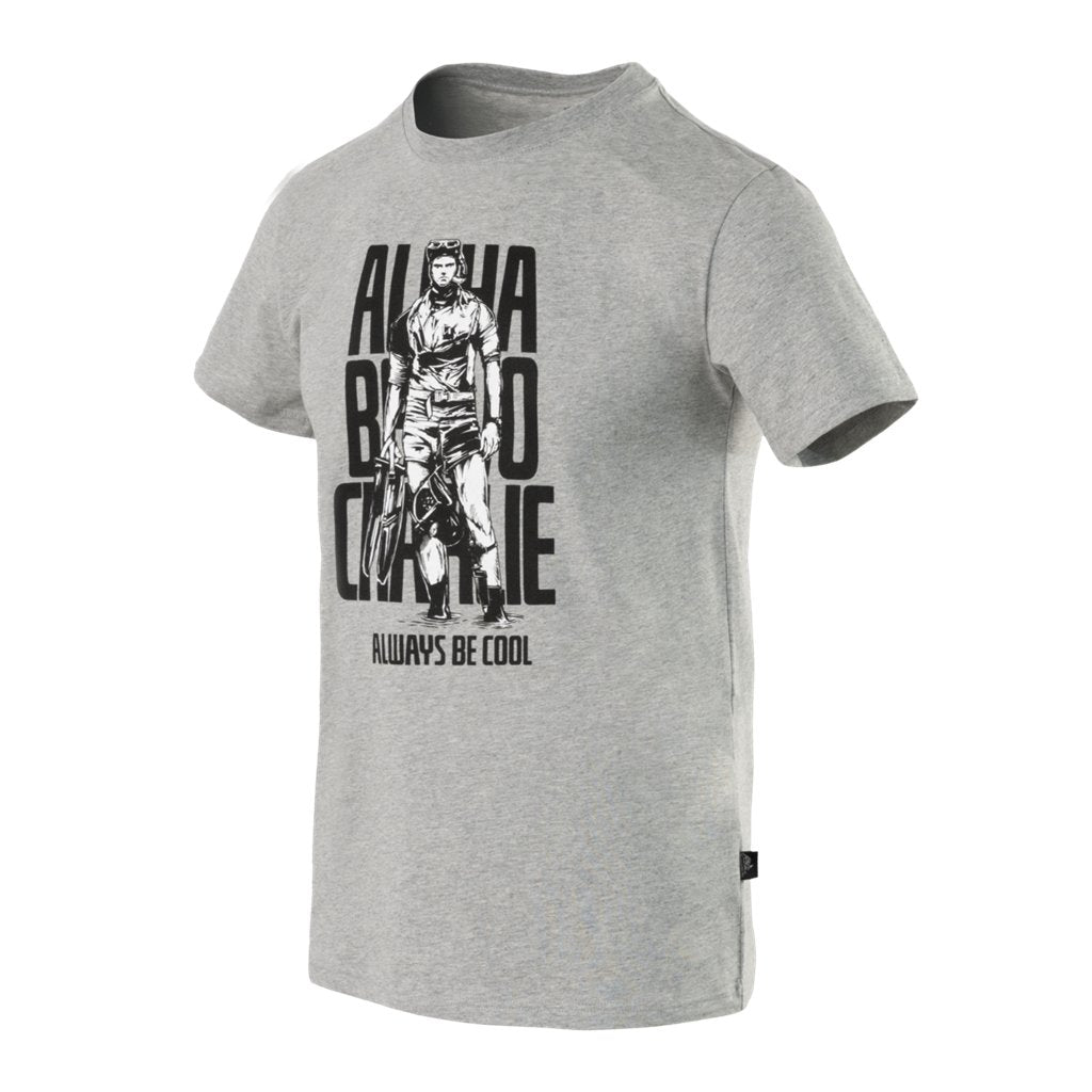 T-shirt (ABC Alfa Bravo Charlie) - Mid Grey Melange — Helikon-Tex