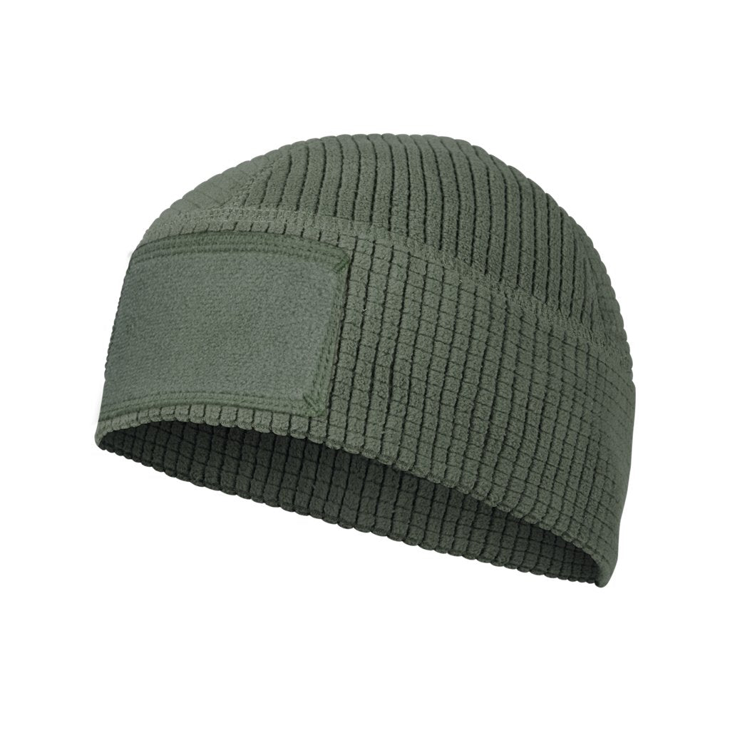 RANGE Beanie Cap® S/M - Grid Fleece - Olive Green — Helikon-Tex