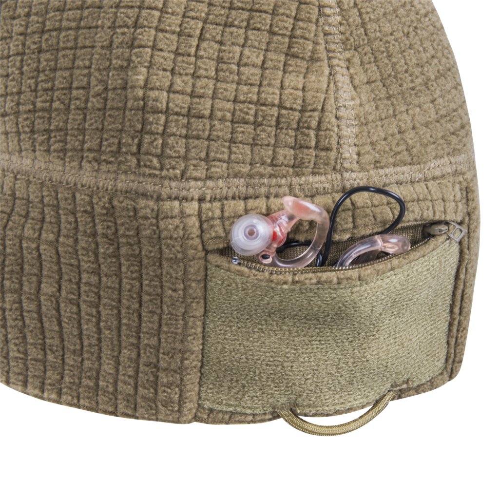 RANGE Beanie Cap® S/M - Grid Fleece - Olive Green — Helikon-Tex