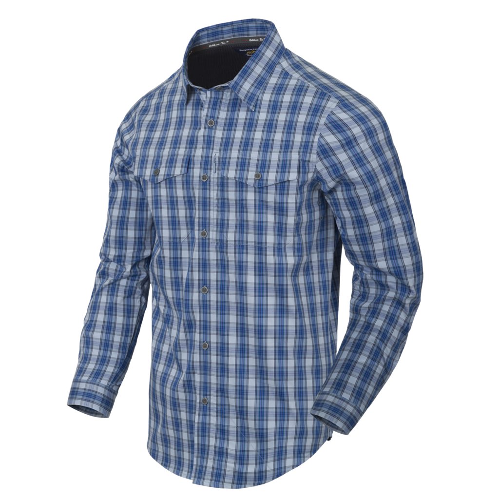Covert Concealed Carry Shirt - Ozark Blue Plaid — Helikon-Tex