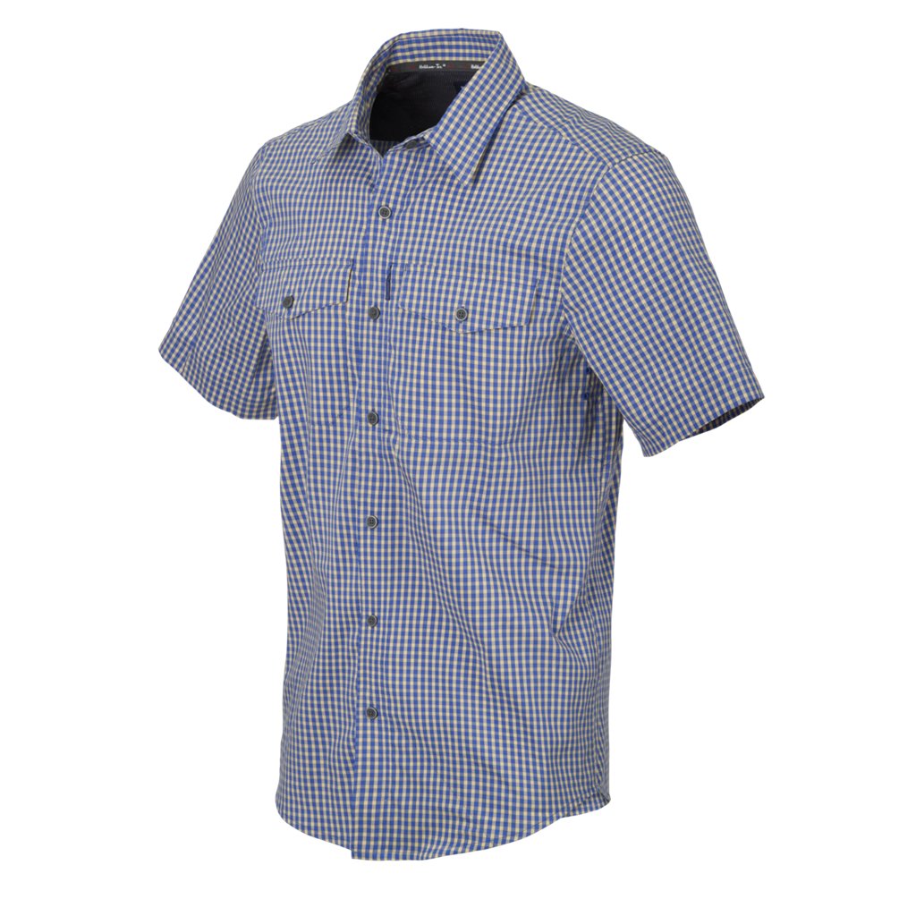 Covert Concealed Carry Short Sleeve Shirt - Royal Blue Checkered — Helikon-Tex
