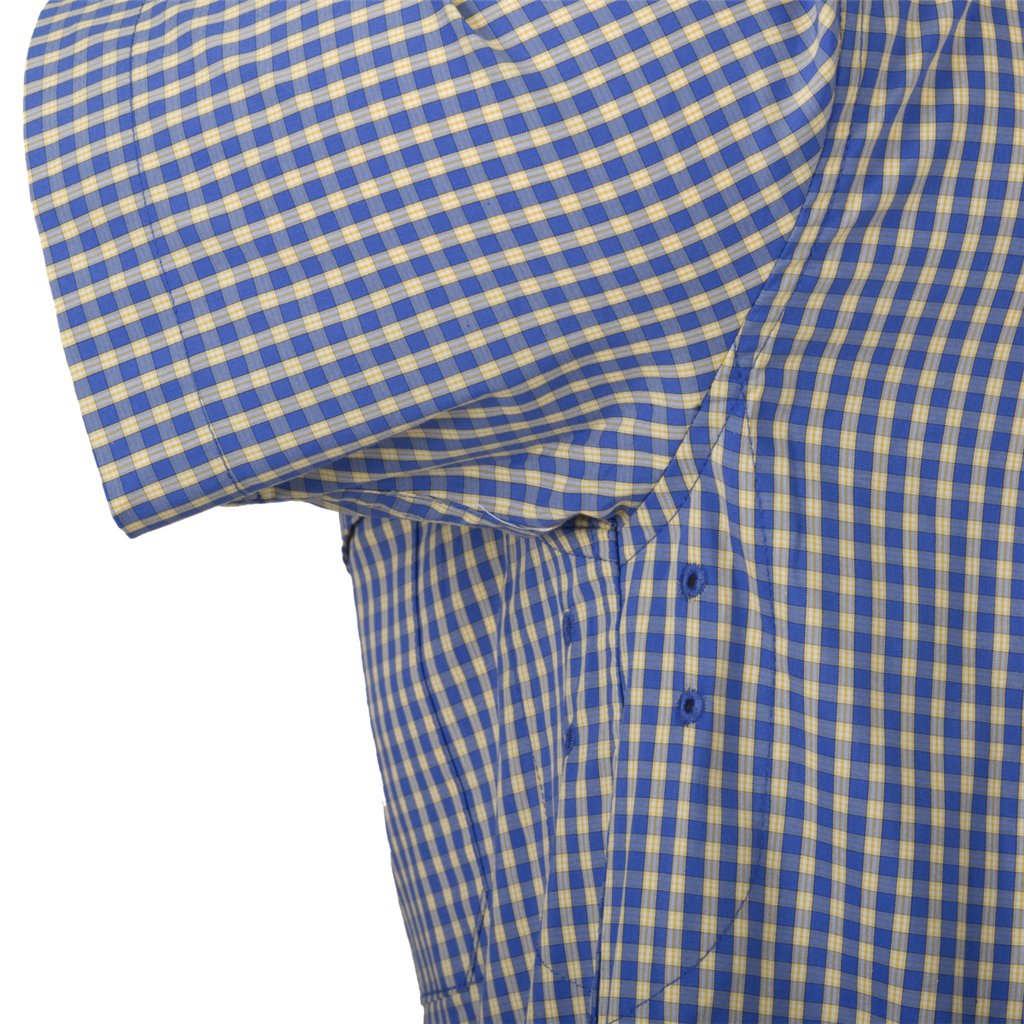 Covert Concealed Carry Short Sleeve Shirt - Royal Blue Checkered — Helikon-Tex