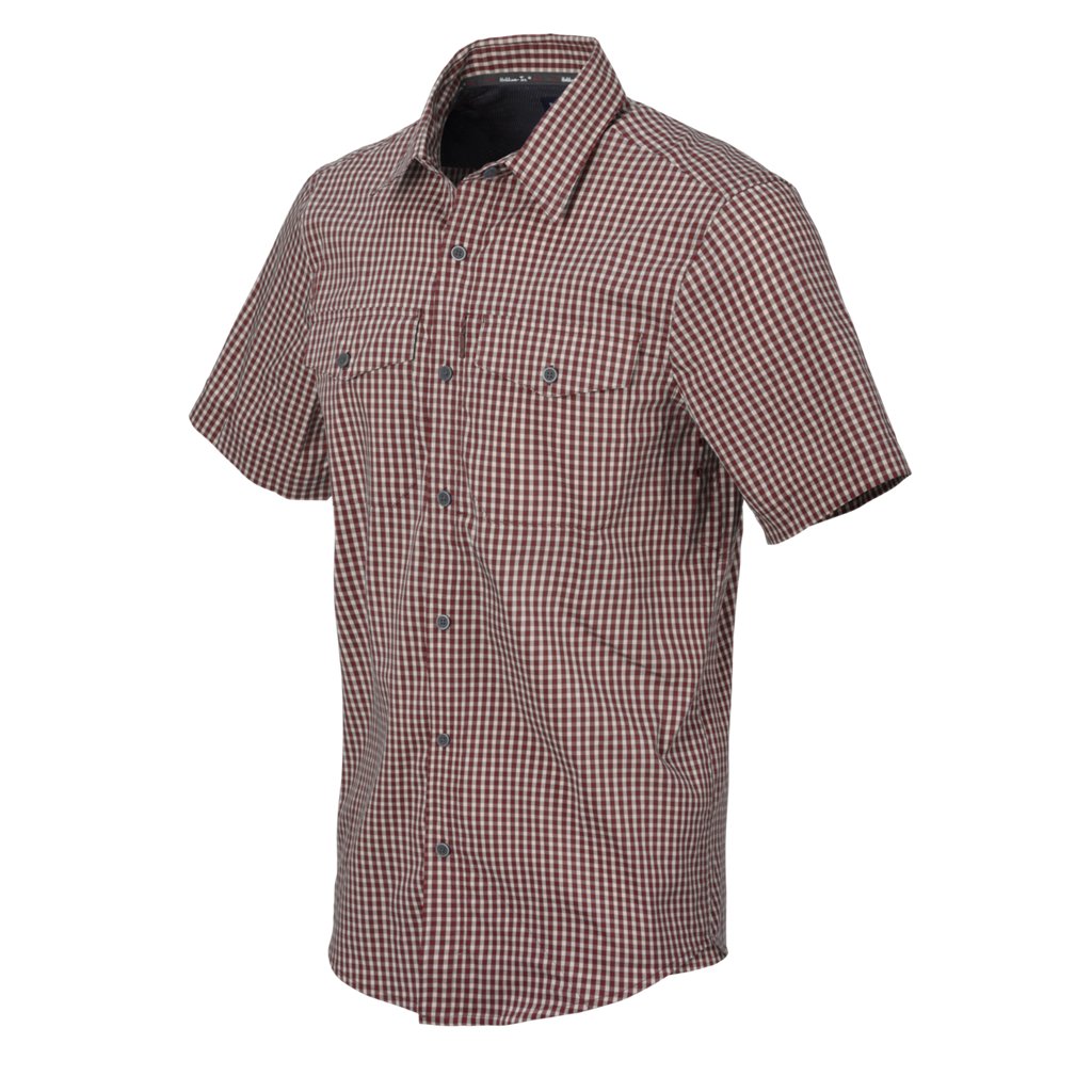Covert Concealed Carry Short Sleeve Shirt - Dirt Red Checkered — Helikon-Tex
