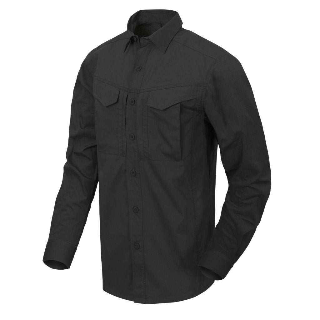 DEFENDER Mk2 Shirt long sleeve® - PolyCotton Ripstop - Black — Helikon-Tex