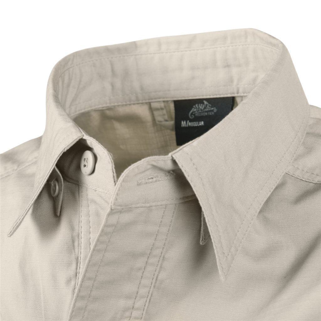 DEFENDER Mk2 Shirt long sleeve® - PolyCotton Ripstop - Khaki — Helikon-Tex