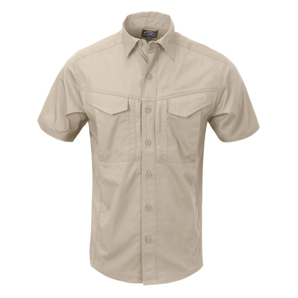 DEFENDER Mk2 Shirt short sleeve® - PolyCotton Ripstop - Khaki — Helikon-Tex