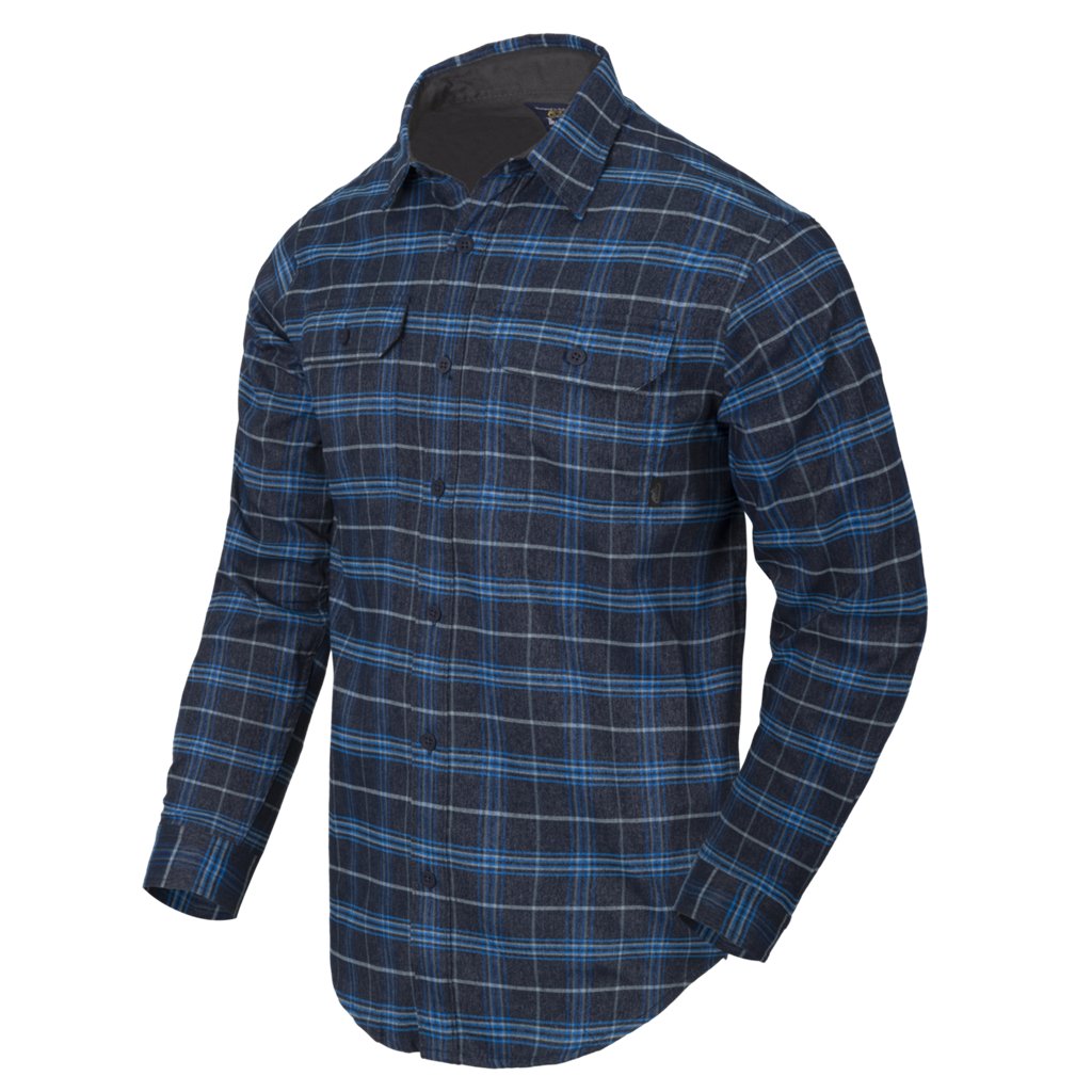 GreyMan Shirt - Blue Stonework Plaid — Helikon-Tex